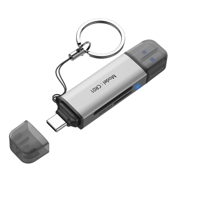 Lector de Tarjetas 2 en 1 / Conector Dual USB-A y USB-C / Soporta SD y Micro SD