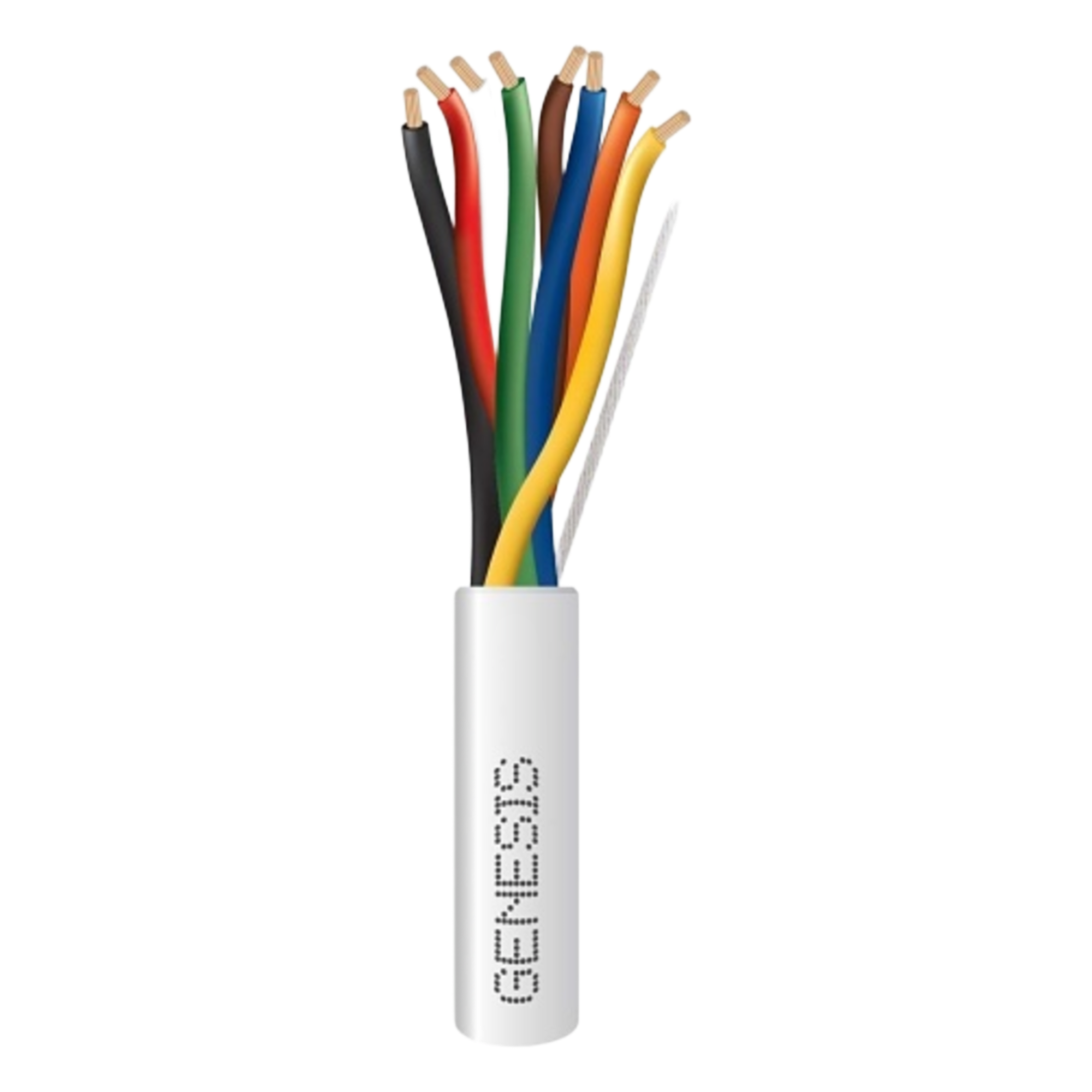 Carrete de 305 Metros (1000 Pies) / Cable de Cobre / 8 x 18 AWG / Plenum / Para Interior / Color Blanco / Para Aplicaciones de Alarmas de Intrusión/Control de Acceso/ Automatización / Interfonos y Tv Porteros — GENESIS · SKU 3117-1012