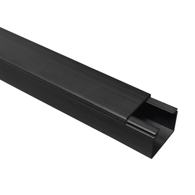 Canaleta TMK 1720 Color Negro con Cinta Adehsiva, 5 Ft. De Largo (1.5 m), Para uso en Exterior con Bajo Voltaje (5201-21362) — THORSMAN · SKU TMK-1720-CC-N