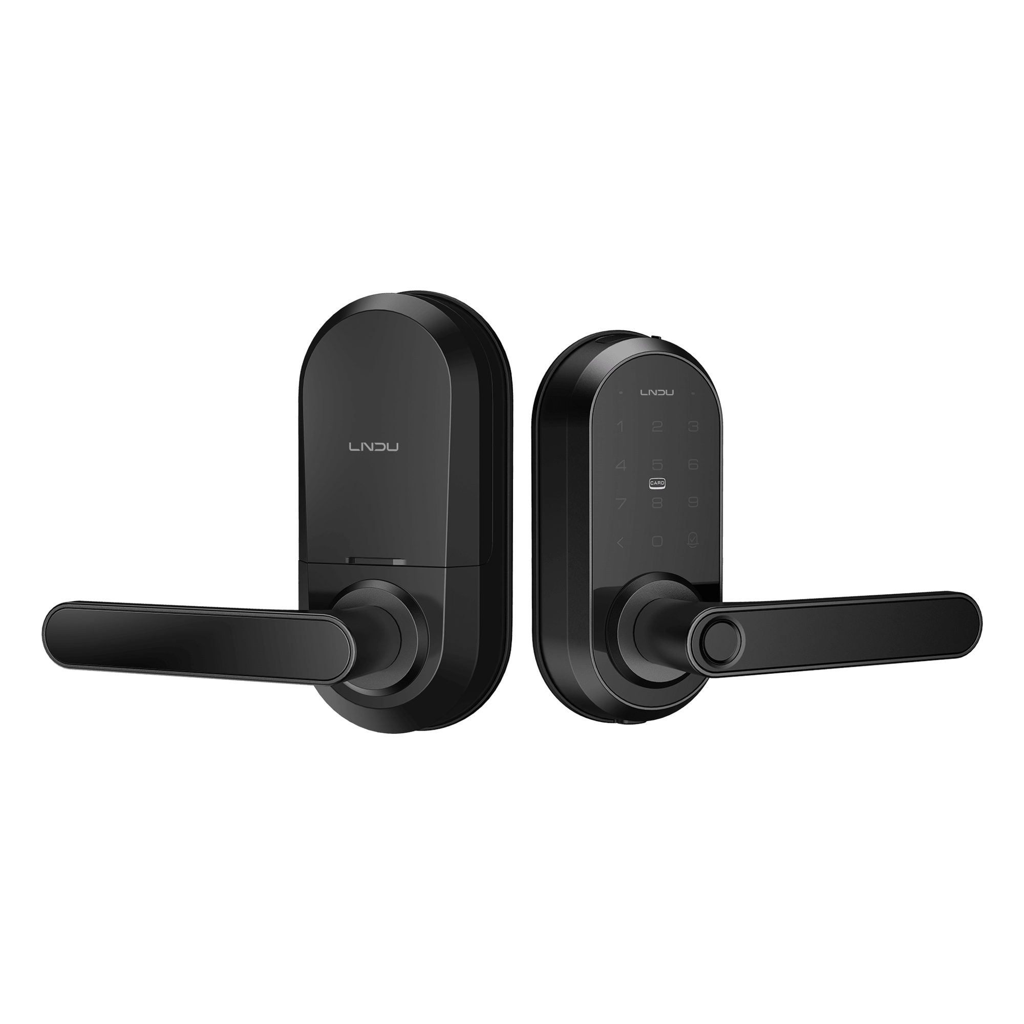 Cerradura Inteligente Wi-Fi / Escáner de Huella Digital / Teclado Táctil / Compatible con App / 8 Baterías AA / Puerta Interior y Exterior / Función Normalmente Abierto / FCC Clase B — LNDU · SKU T225