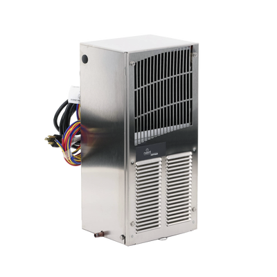 Aire Acondicionado Compacto Para Exterior, Uso en Gabinetes de Telecomunicaciones de Grado Industrial, Frío T15, 800 BTU, 115 Vca, de Acero Inoxidable 304, Color Gris