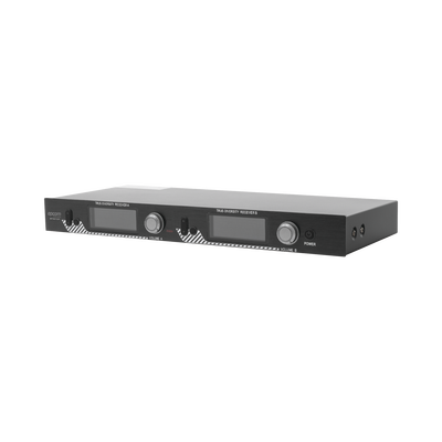 Kit de Microfonía inalámbrico | 2 Micrófonos de mano | Receptor UHF | Pantalla LCD | 200 Canales | Gran cobertura