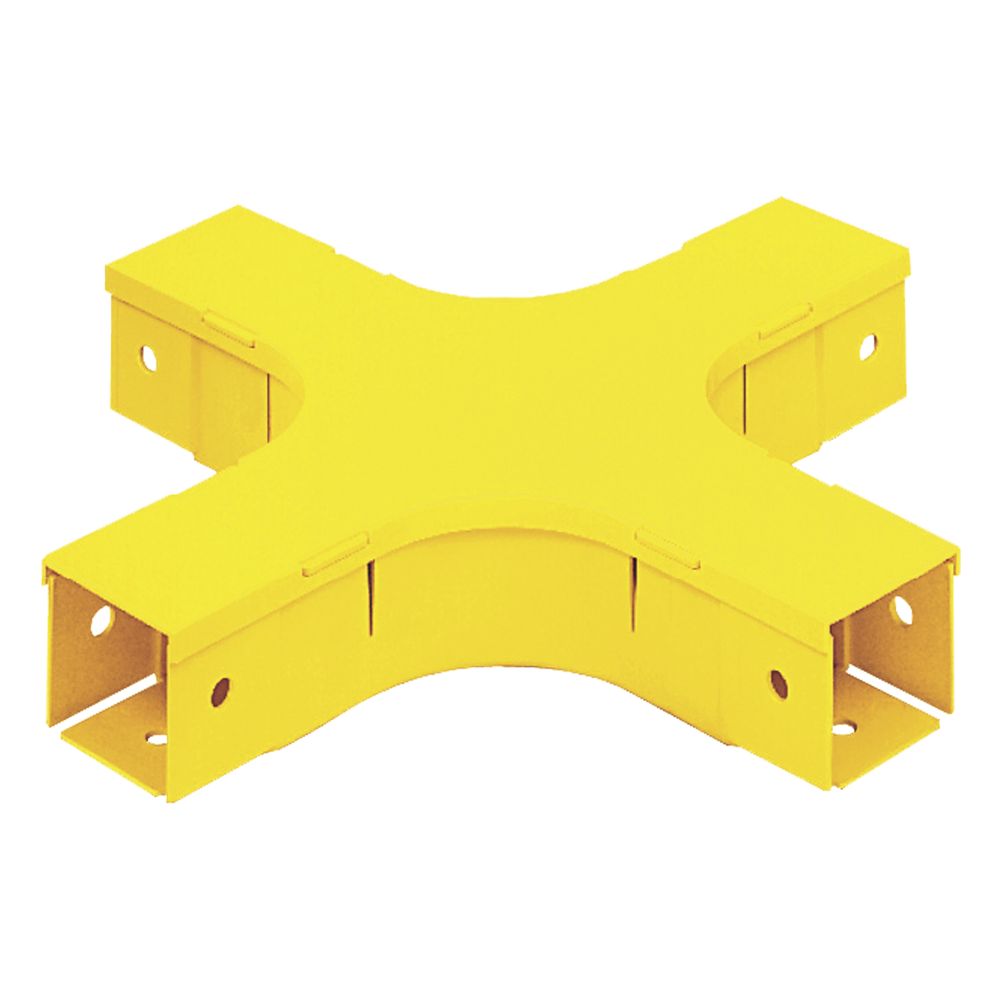 Accesorio de 4 Vías Horizontal, Con Ángulos a 90º, Para Canaletas FiberRunner™ 2X2, Color Amarillo — PANDUIT · SKU FFWC2X2LYL