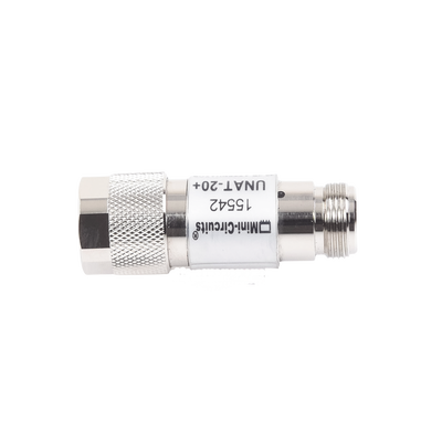 Atenuador en Línea de 20 dB, 0.5 W, Conectores N Macho-Hembra, CD-6 GHz.
