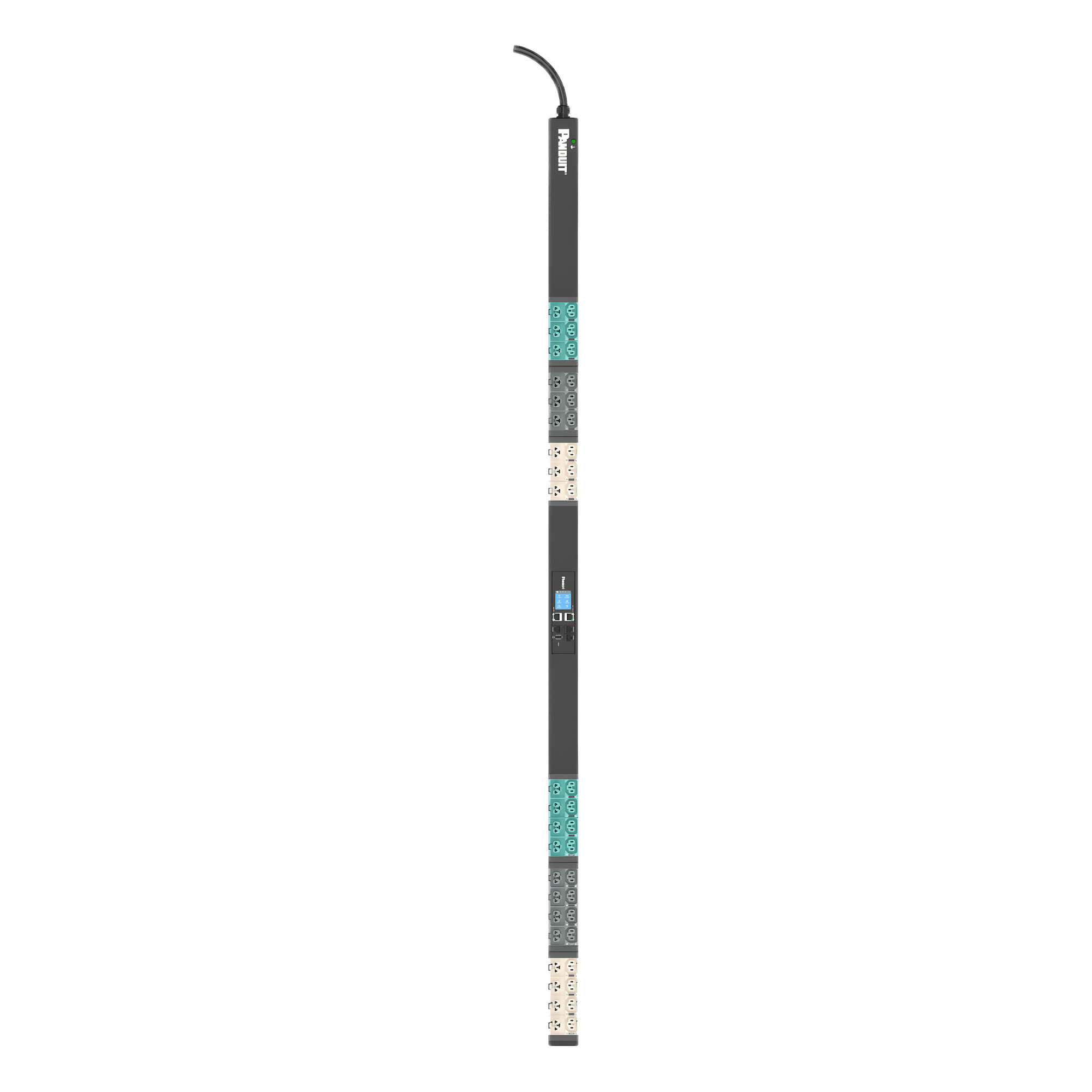 PDU Inteligente Monitoreable EL2P para Distribución de Energía, Enchufe de Entrada IEC 60309 3P+N+E 6h 16A (IP44), 21 Salidas C13/C15 y 21 C13/C15/C19/C21, de Instalación Vertical, 230 Vca, 16 Amp