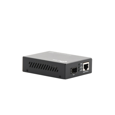 Convertidor Fibra Óptica Monomodo o Multimodo / 1 Puerto SFP 1000 Mbps / 1 Puerto RJ45 10/100/1000 Mbps / Plug and Play 