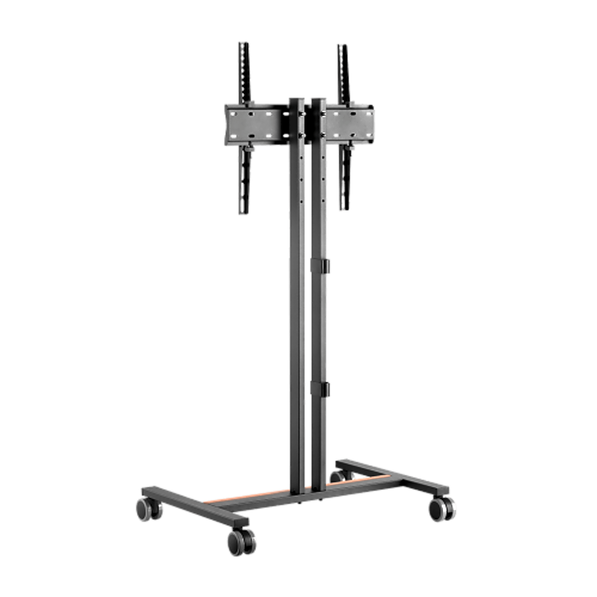 Soporte Móvil para Pantalla | Compatibilidad VESA 200x200 hasta 600x400 / Ruedas con Frenos / Ajuste de Altura y Ángulo / Soporte para TV de hasta 55 Pulgadas / Capacidad de Peso 35 kg
