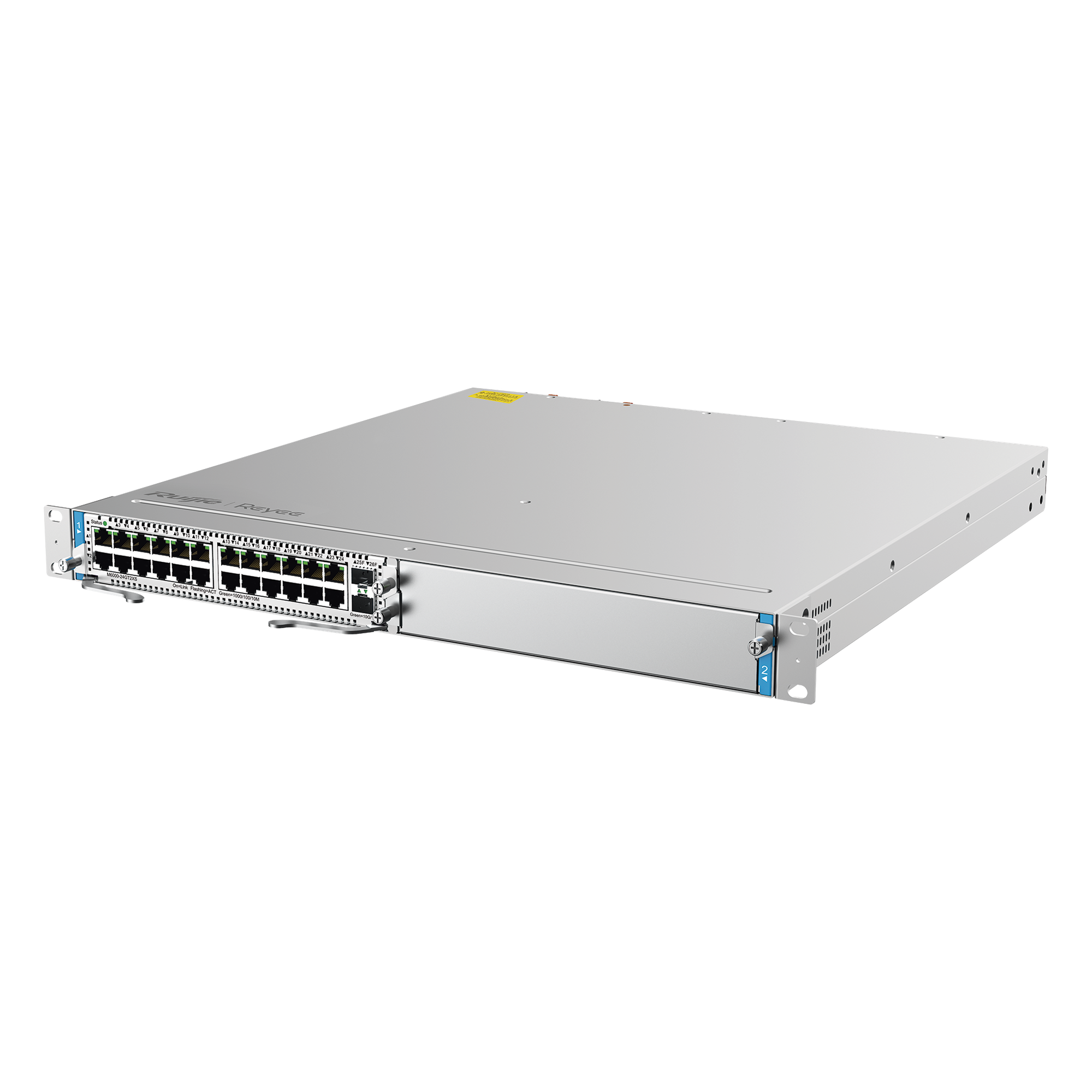Chasis Switch Core Capa 3, hasta 2 slots para tarjetas modulares M6000 series — RUIJIE · SKU RG-NBS6002