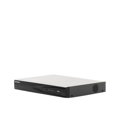 NVR 8 Megapixel (4K) (Compatible con Cámaras ACUSENSE) / 4 canales IP / 4 Puertos PoE+ / 1 Bahía de Disco Duro / Salida de Vídeo en 4K / 300 Metros PoE Modo Extendido