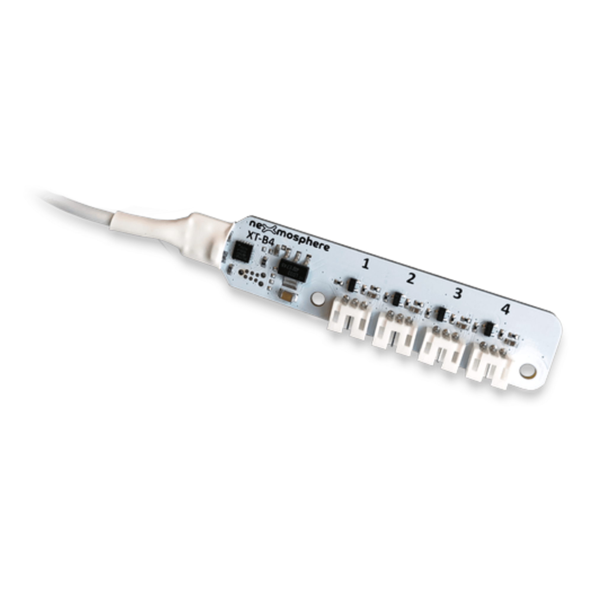 Interfaz de Botones Push / 4 Canales / Control LED 3.3V / 256 Combinaciones / Cable X-talk 180 cm / PCB 82 mm