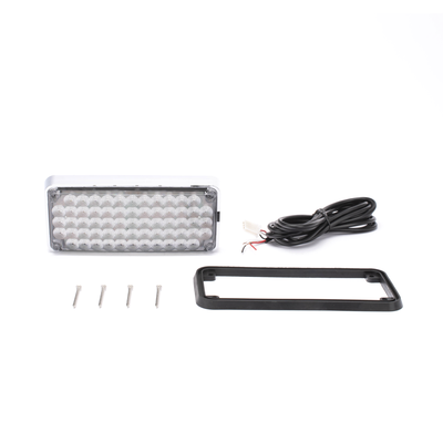 Luz de Advertencia de 7X3", Bicolor Rojo/Claro, Ideal para Ambulancias 