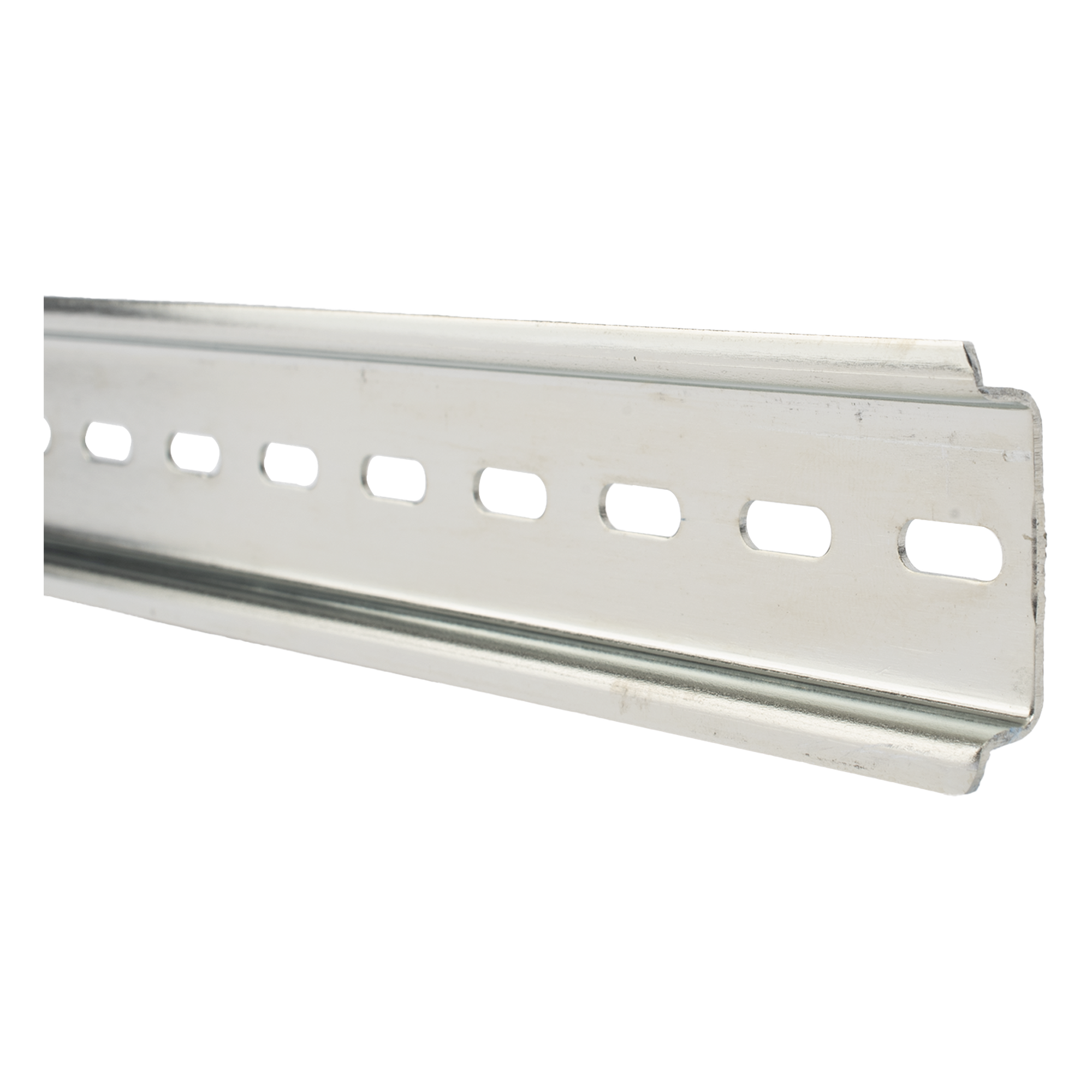 Riel DIN Estándar de 35 mm Ranurado. 1 metro de longitud. Fabricado en Acero. — PRECISION · SKU PSTRD1M