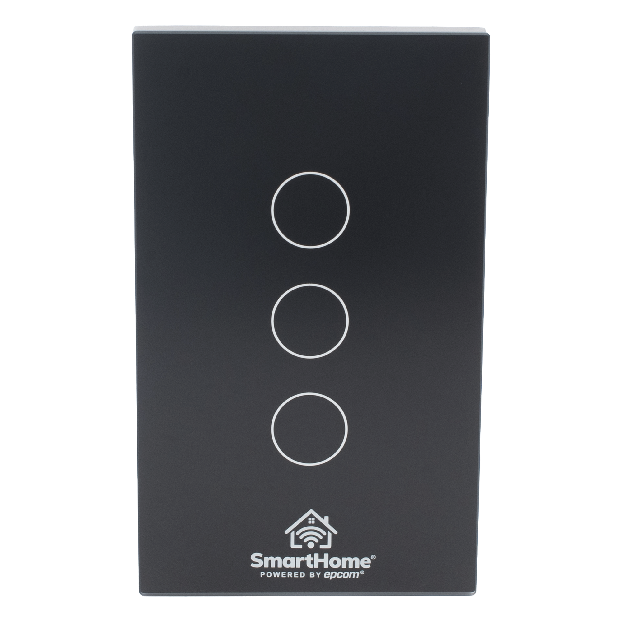 (Wifi) Apagador switch inalámbrico WIFI, control de 3 regresos de carga, 110V — SMARTHOME BY EPCOM · SKU SHS413W