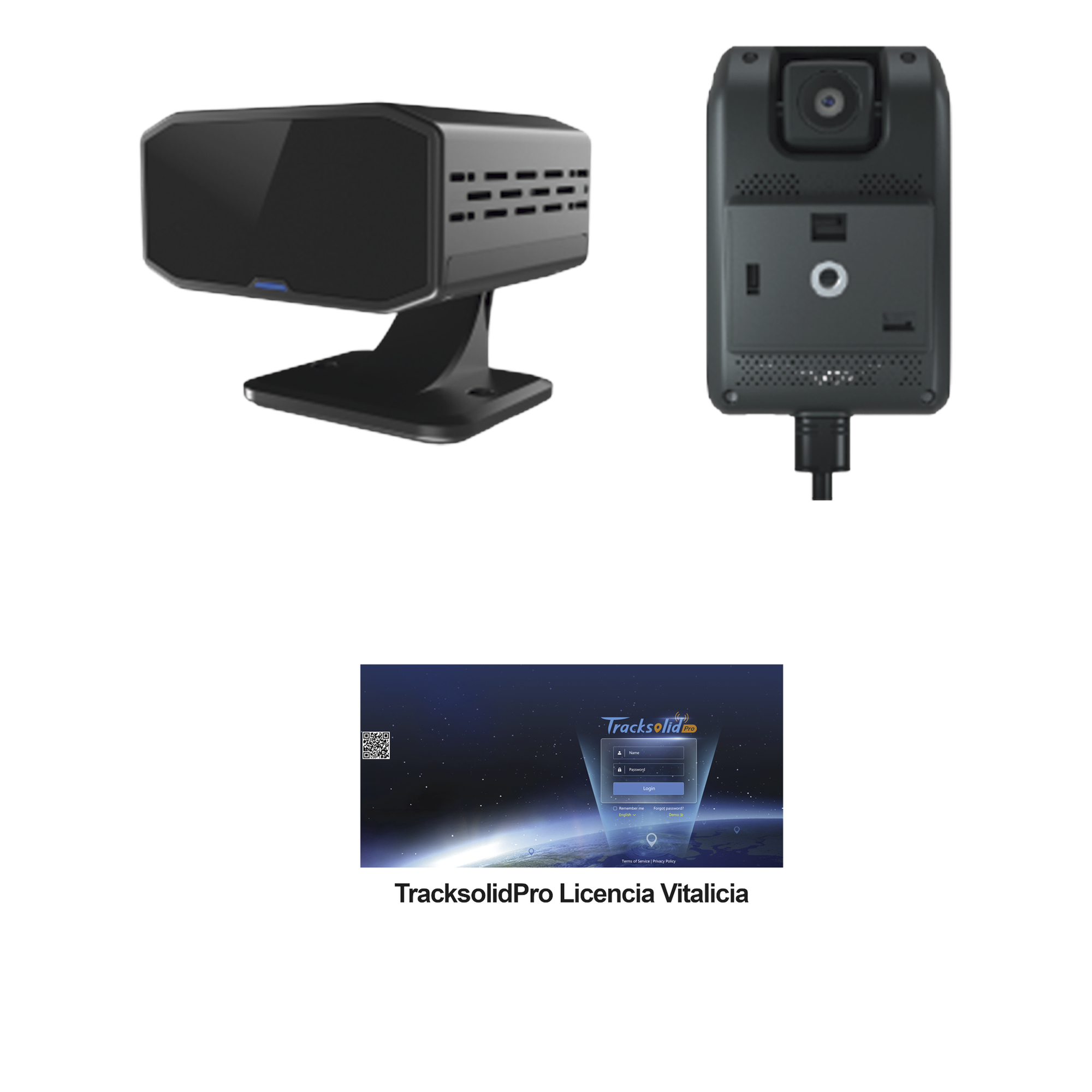 KIT Dashcam con sistema de control ADAS (asistencia de manejo) y Camara DMS con IA (JC170) / Multiples alarmas /Comunicación dos vías / ideal para flotas vehiculares / Facil instalacio / Incluye licencia vitalicia plataforma TrackSolidPro — JIMIIOT · SKU JC261DMSV
