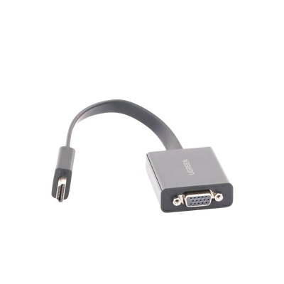 Adaptador HDMI a VGA / Resolución 1080P / Audio 3.5mm / Con Puerto Micro USB para Alimentación / Plug & Play / No Requiere Controlador / ABS / Flexible y Duradero