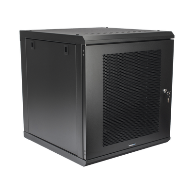 Gabinete de Pared con Puerta Perforada, 635mm de Profundidad, 12U Rack de 19 in, Acero Reforzado