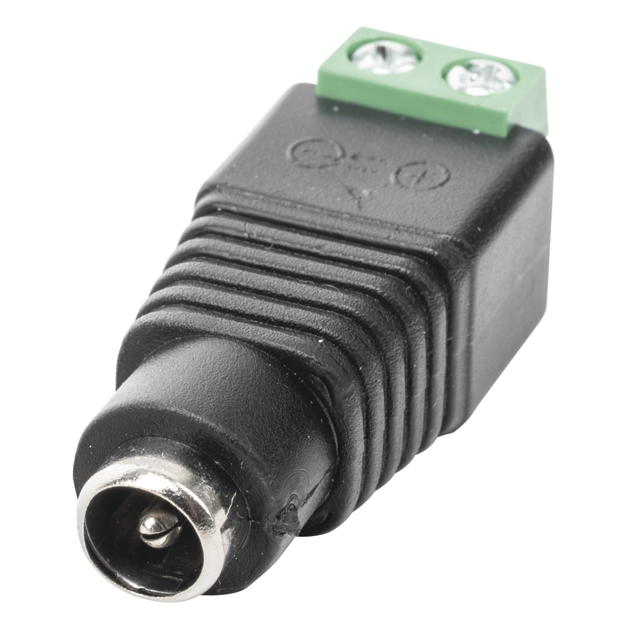 Adaptador Hembra Tipo Jack de 3.5 mm Polarizado de 12 Vcc / Terminales Tipo Tornillo / Polarizado (+/-) / Ideal para Cámaras de Video Vigilancia — EPCOM POWERLINE · SKU JR-53
