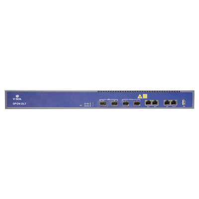 OLT de 2 puertos GPON + 4 puertos Uplink (2 puertos Gigabit Ethernet + 2 puerto SFP/SFP+) , hasta 256 ONUS