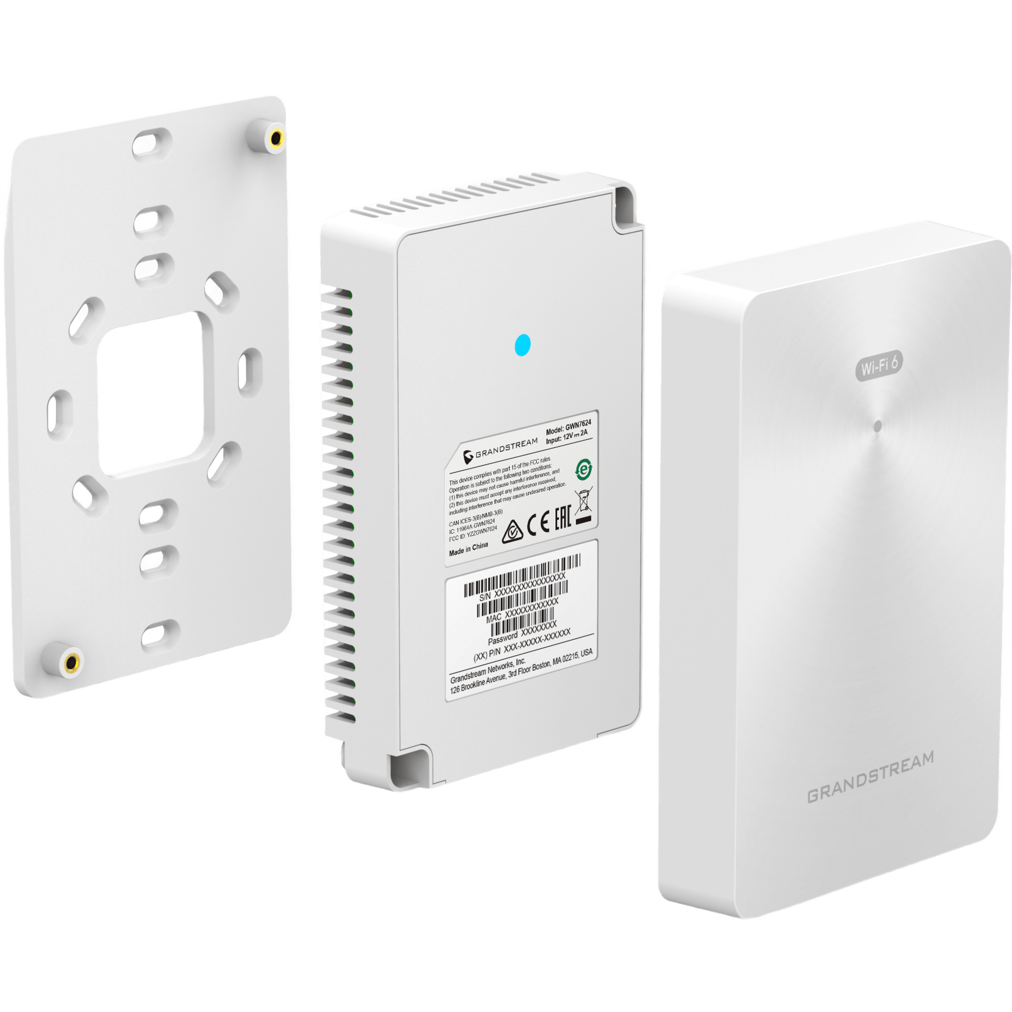 Punto de acceso Wi-Fi 6 802.11ax de pared, MU-MIMO 2x2:2 (2.4G) y 3x3:2 (5G), Throughput inalámbrico de 3 Gbps y 4 puertos Gigabit cableados