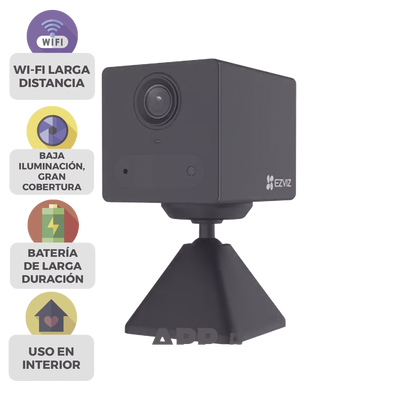 Cámara IP Wi-Fi / 2 Megapixel Full HD / Batería Recargable 2000 mAh / Audio Bidireccional / Visión Nocturna 5 m (16.4 ft) / Instalación Magnética — EZVIZ · SKU CSCB2BK
