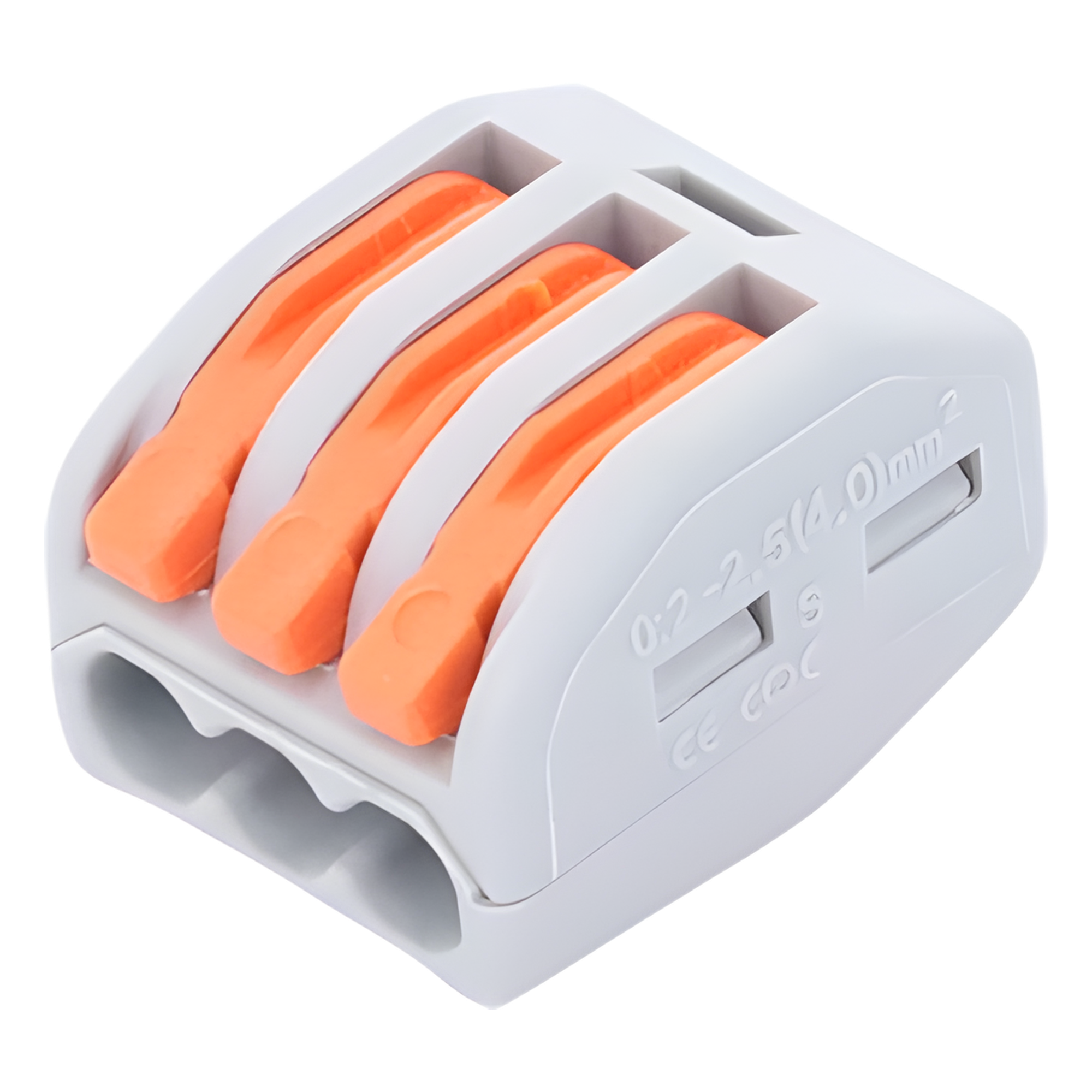 Conector Compacto para 1 Cable de Entrada 2 Cables de Salida / Cables Compatibles 12AWG-28AWG