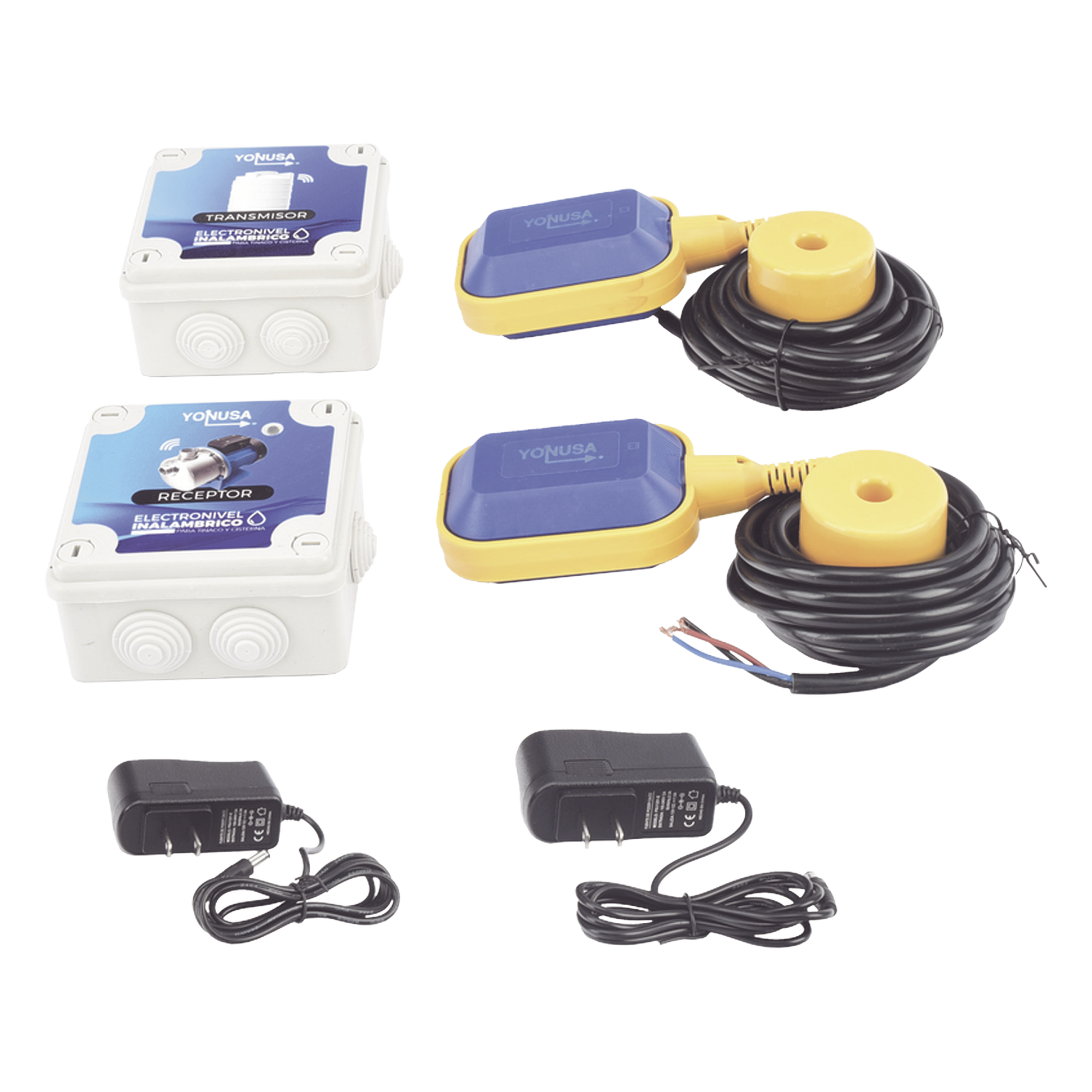 KIT Transmisor / Receptor Electronivel / 1 KM Linea de Vista / Para tinaco y cisterna — YONUSA · SKU EIL1K0V1