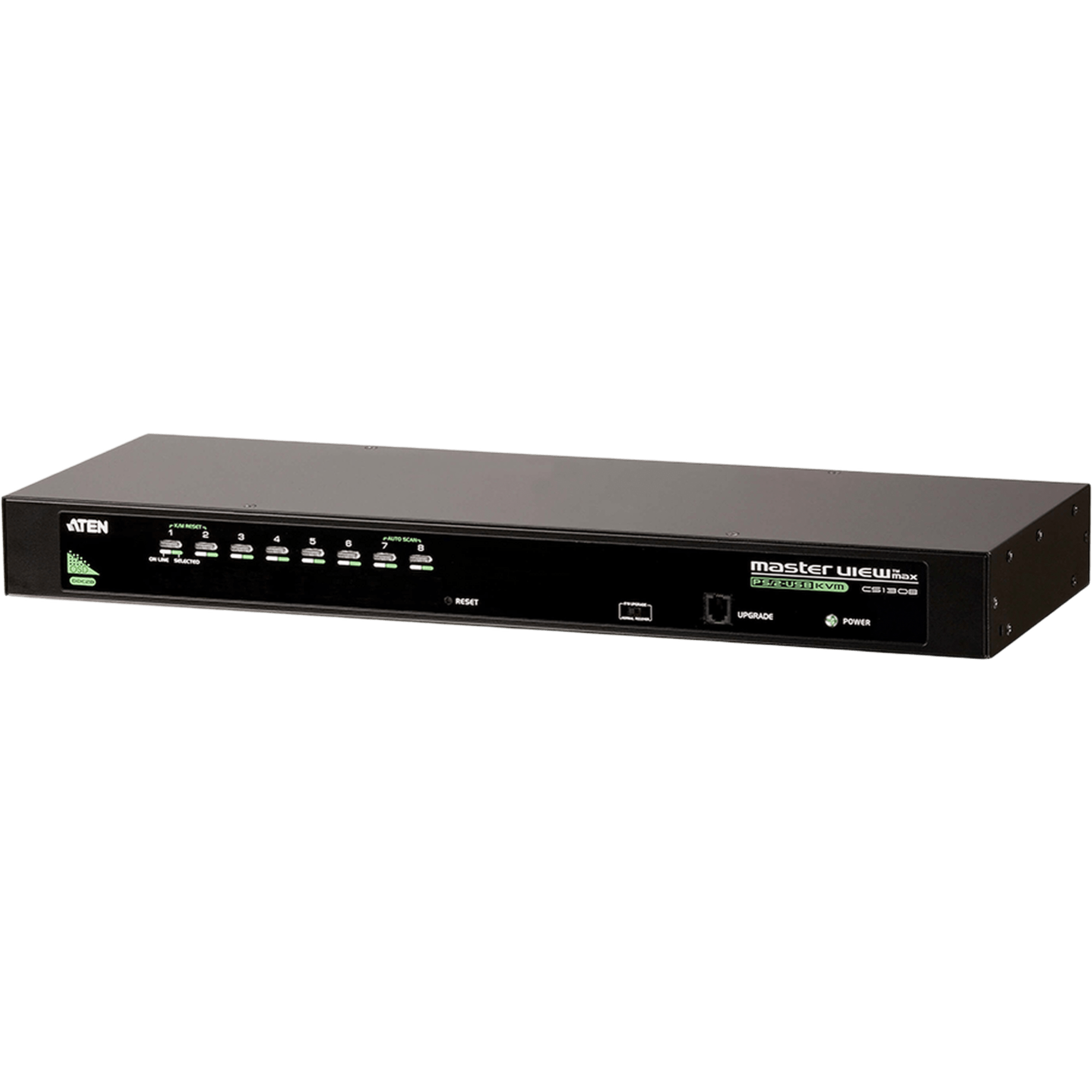 Conmutador KVM VGA PS/2-USB de 8 puertos /Cascada/W/(EE.UU./UE/SALIDA) ADP. ATEN