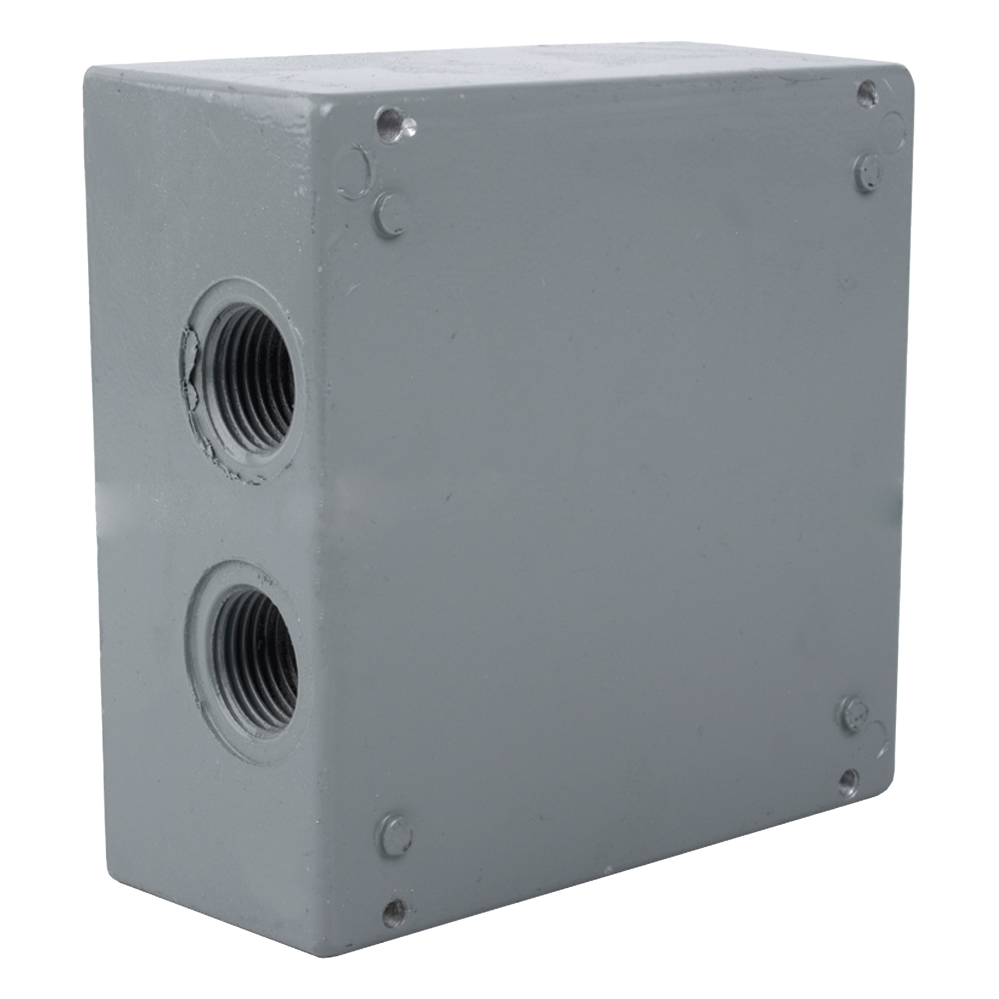 Caja Condulet Cuadrada de 3/4" (19.05 mm) con 4 bocas a prueba de intemperie. — RAWELT · SKU RC-0493