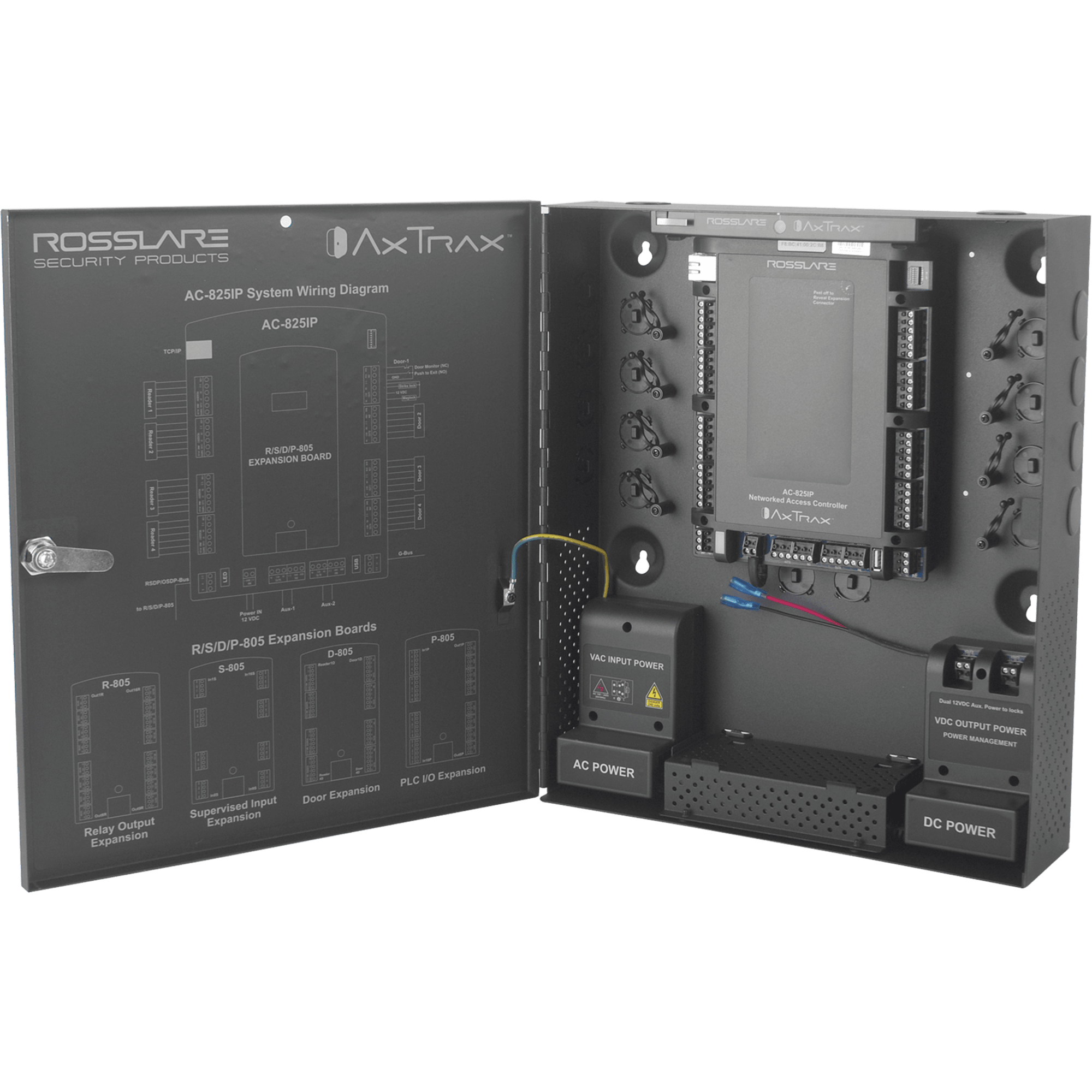 Controlador de acceso para 4 lectoras / Expandible a 56 Lectoras / Compatible con Sistema de Elevadores / 100,000 Usuarios