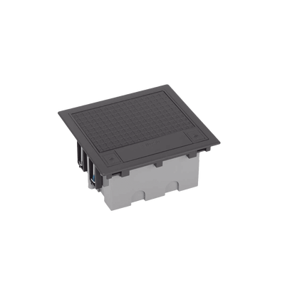 Caja Para Instalación en Piso Falso para Voz, Datos o Contactos Eléctricos / Capacidad para 2 Módulos / Espacio Embellecedor en la Tapa / Profundidad Ajustable de 90 a 120 mm (3.54 a 4.72 pulgadas) / Los Módulos se Adquieren Aparte / (SF210/14CY)