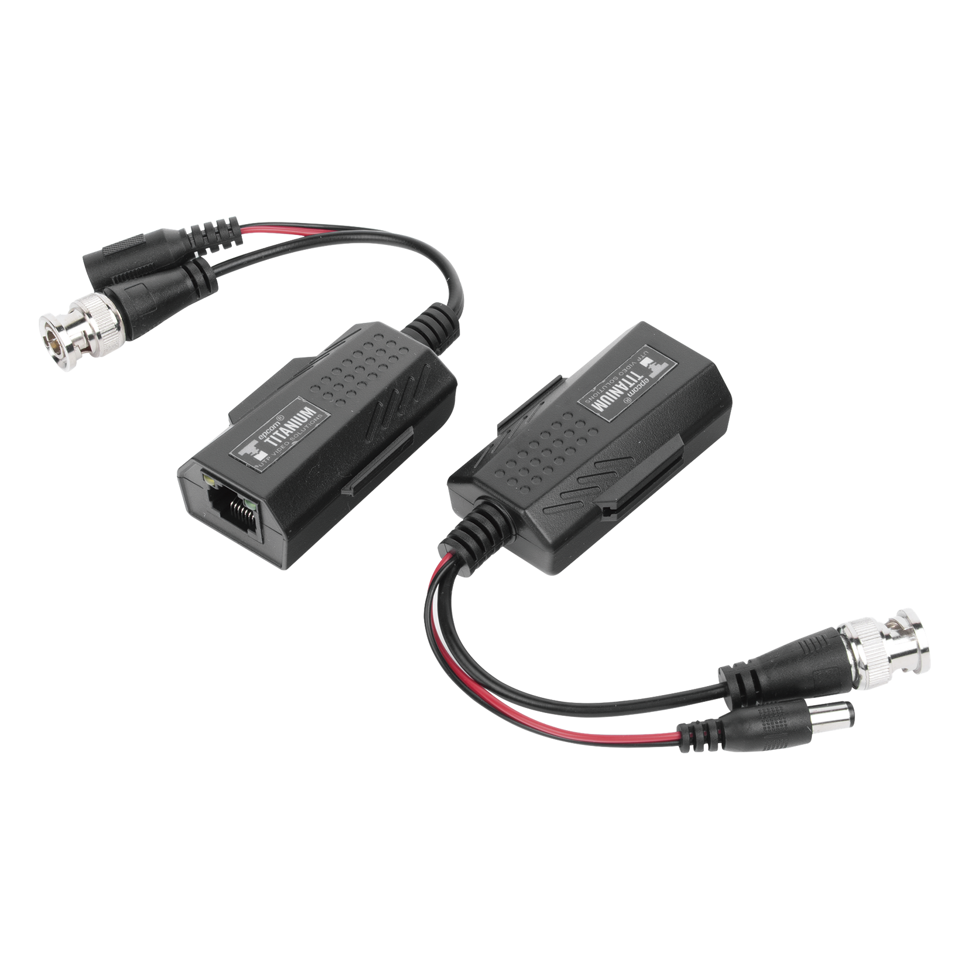 Kit de Transceptores Activos / Transmisión 4K / 150 m (492.1 ft) / Alimentación 12V/24V CC/CA / UTP Cat5e/6 / Compatible HD-TVI, HD-CVI, AHD, CVBS — EPCOM TITANIUM · SKU TT-101-PV-TURBO
