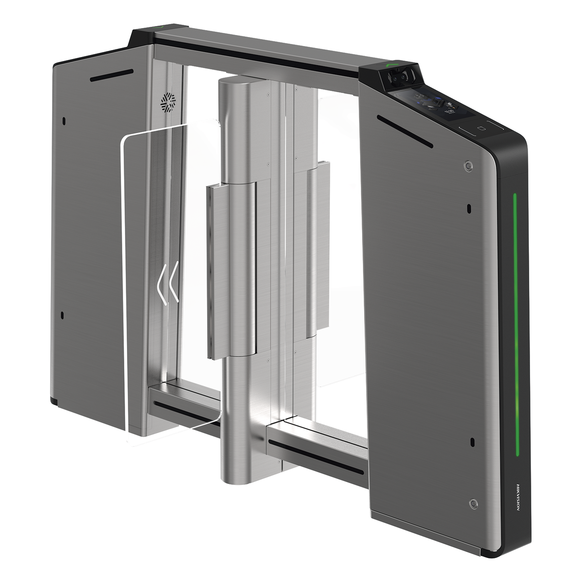  Torniquete Inteligente CENTRAL con Reconocimiento Facial Incluido / Para Ampliar Numero de Carriles con Torniquetes DS-K3B631TX Izquierdo y Derecho / Acero Inxoxidable SUS304 / Carril de 65 cms — HIKVISION · SKU DS-K3B631TX-M/MPIQL-DP65
