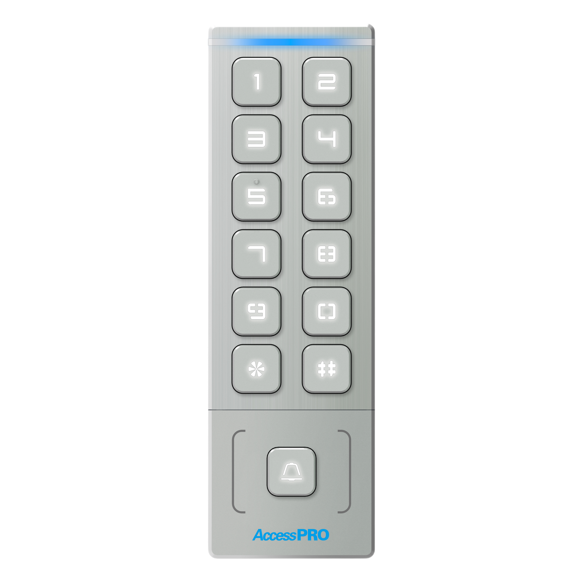Teclado Autónomo de Acceso / 1000 Tarjetas y PIN / IP65 / Lector EM 3 cm (1.18 in) / Salida Wiegand 26/34 / -40°C a 65°C — ACCESSPRO · SKU PRO-KEYPAD-H1