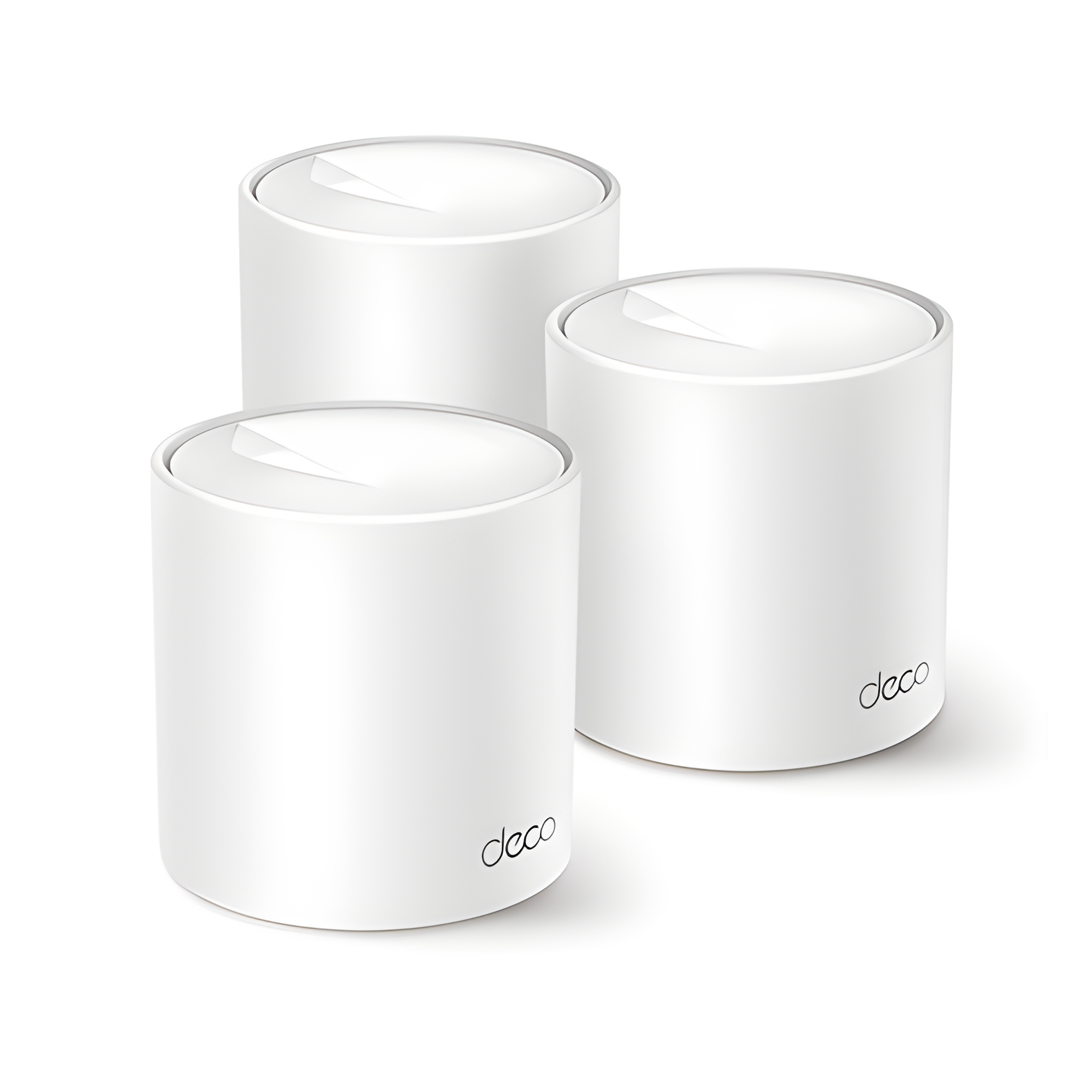 Kit 3 Routers Inalámbricos MESH Interior para Hogar / Doble Banda Wi-Fi 6 AX1500 Mbps / 2 Puerto Gigabit WAN/LAN / 2 Antenas Internas / Administración Mediante la App Deco (iOS, Android) / Protección HomeShield — TP-LINK · SKU DECOX10-3PACK