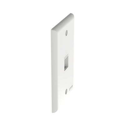 Placa de Pared Vertical, Salida Para 1 Puerto Keystone, Color Blanco