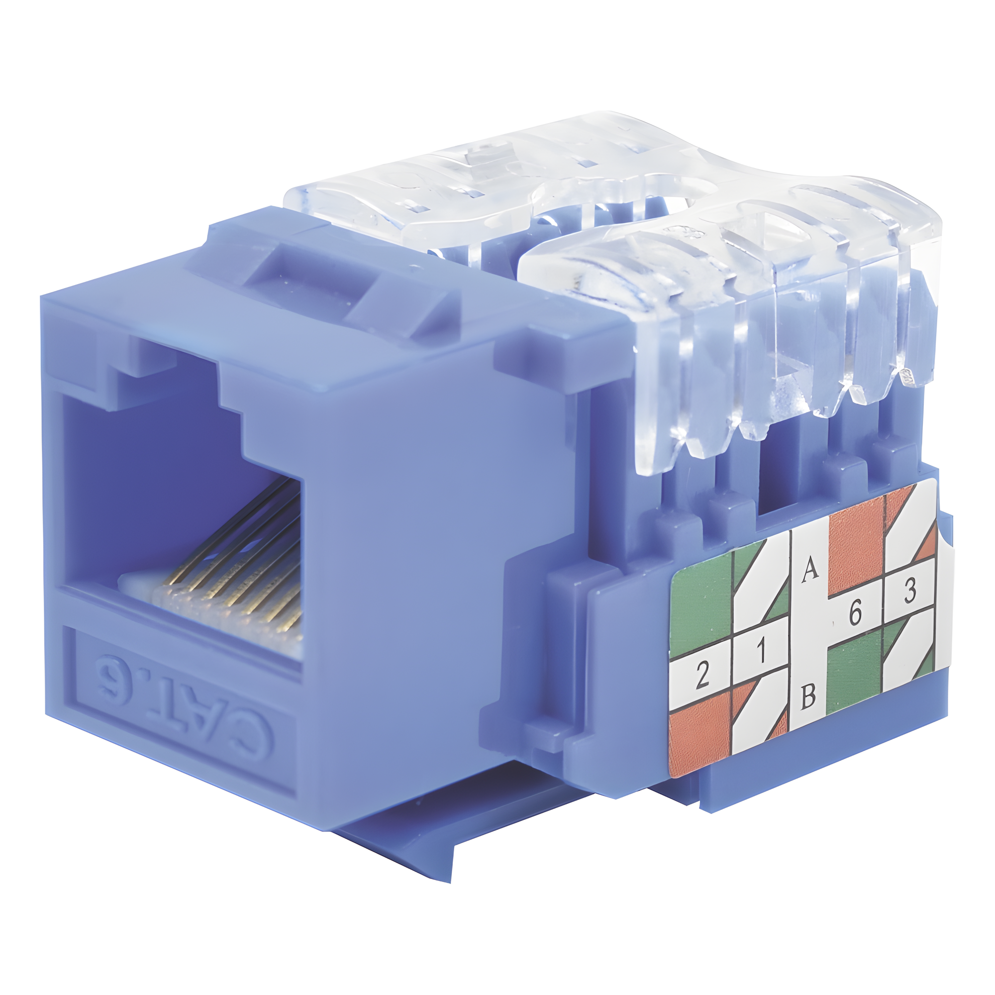 Módulo Jack / Cat6 Clase E / Keystone 110 / Impacto / RJ45 No Blindado / Azul — LINKEDPRO BY EPCOM · SKU LP-KJ-601-BU