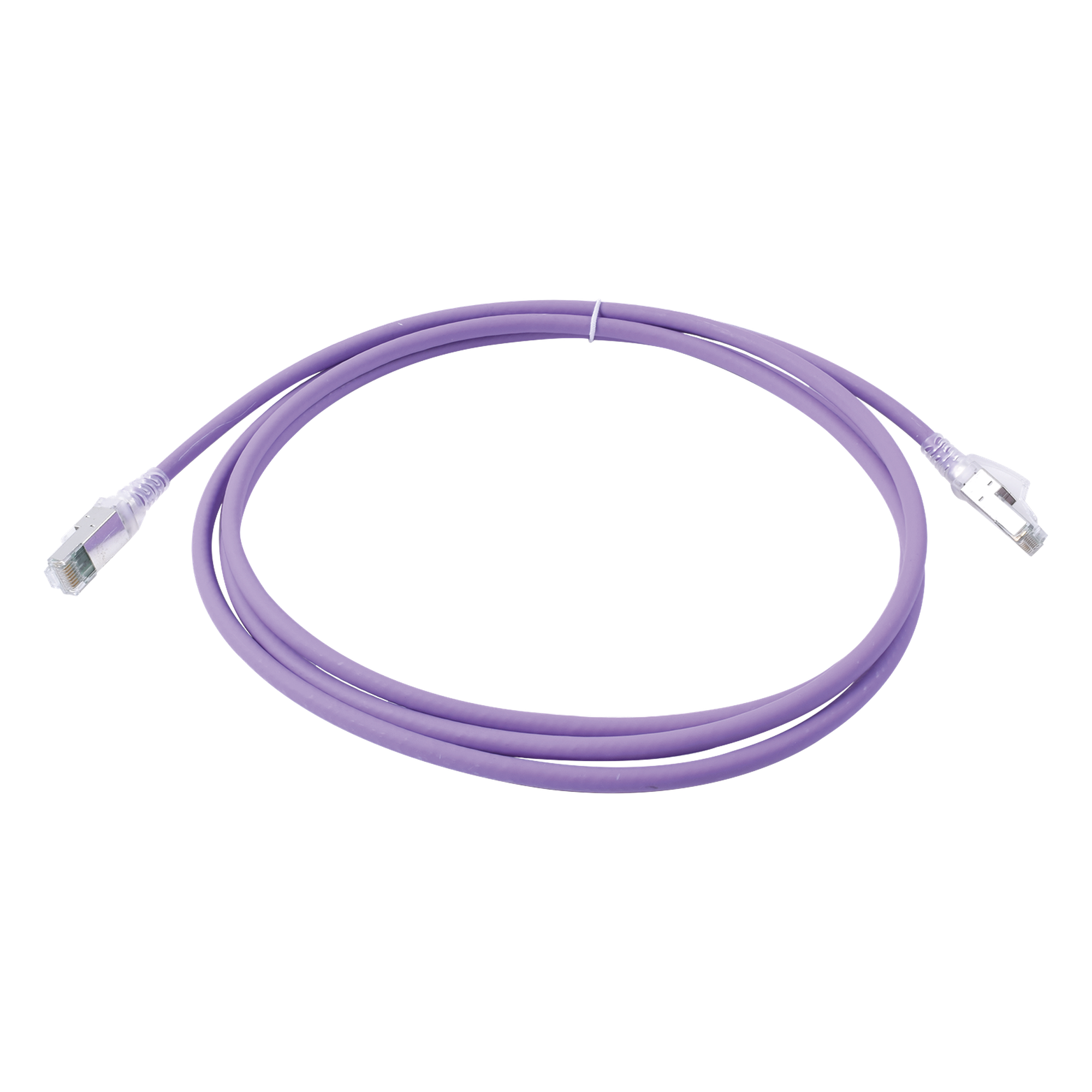 Patch Cord Z-MAX Cat6A S/FTP, CM/LS0H, 2.13 Metros (7 Pies), Color Violeta, Versión Bulk — SIEMON · SKU ZM6A-S07-08B