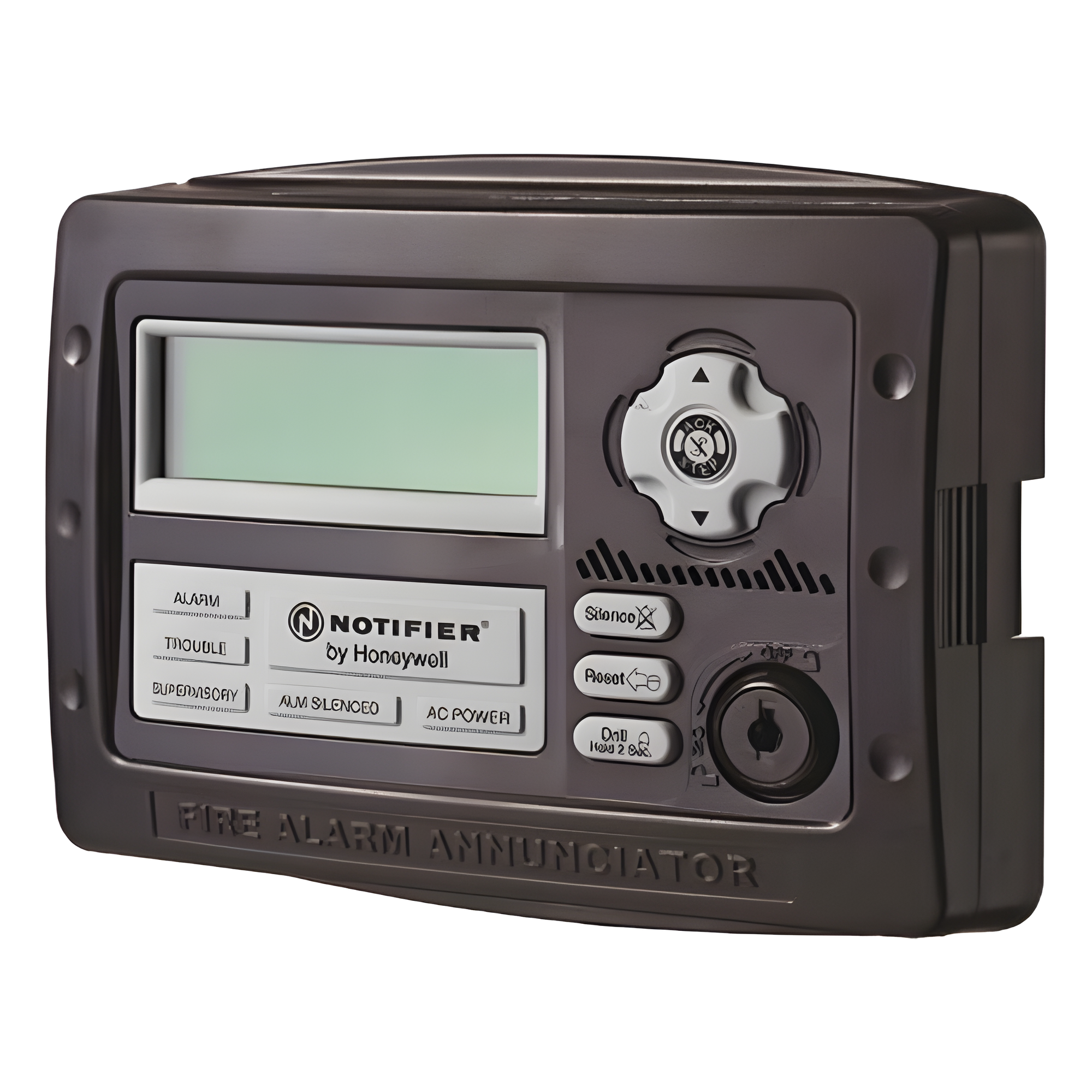Anunciador Serial LCD / 80 Caracteres / ANN-Bus / 1800 m (5905.5 ft) / 18 a 28 VDC / Controles con Llave — NOTIFIER · SKU N-ANN-80