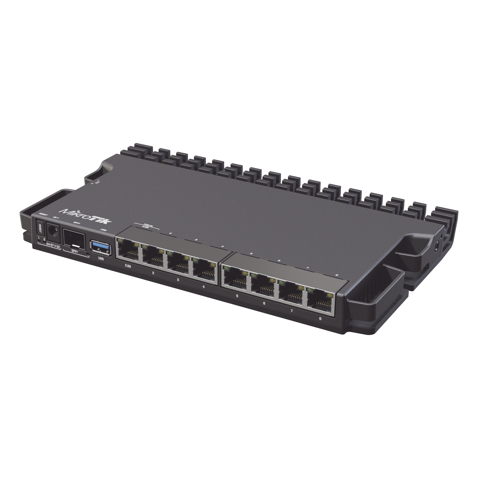 (RB5009UG+S+IN) RouterBoard, CPU 4 Núcleos, 8 Puertos Gigabit, 1 SFP+, Solo RouterOS v7 — MIKROTIK · SKU RB5009UG+S+IN