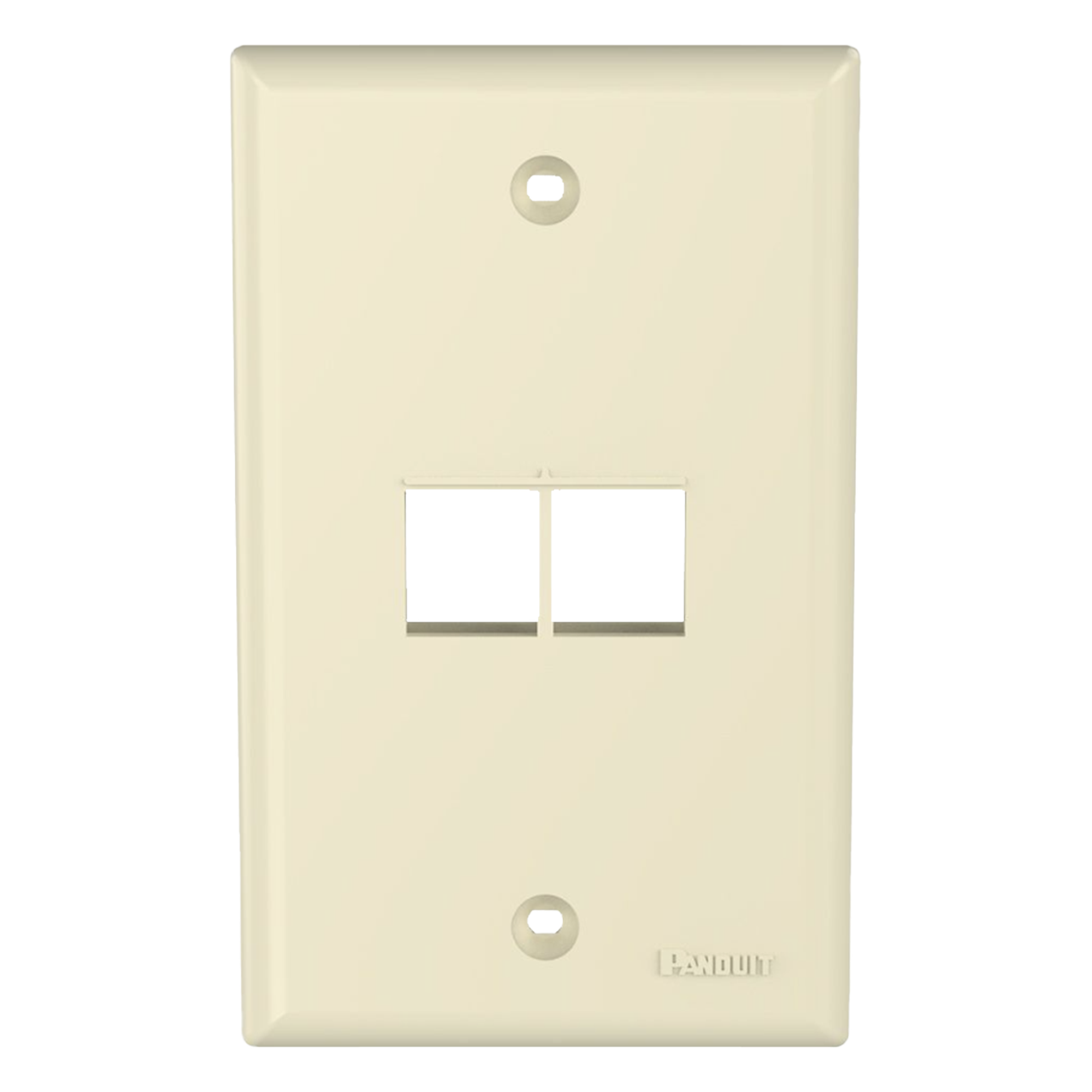 Placa de Pared Vertical / 2 Puertos Keystone / ABS / 2.75 x 4.5 Pulg. / Marfil — PANDUIT · SKU NK2FNEI