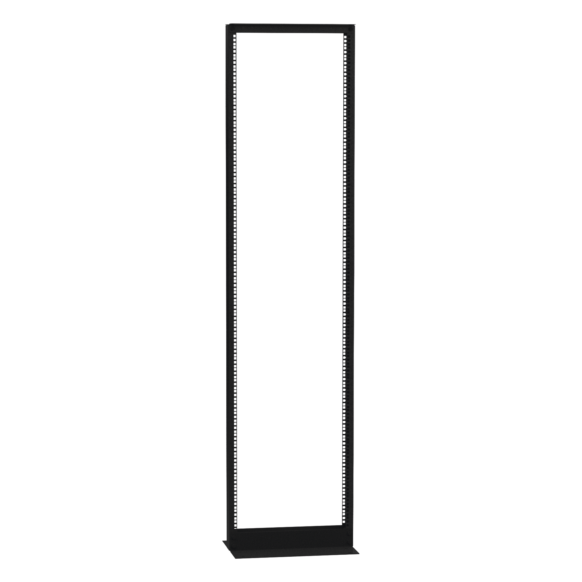 Rack de 2 Postes (Doble Perforación), Estándar 19", 45 Unidades, Fabricado en Acero, Base "L" para Anclar a Piso. — LINKEDPRO BY EPCOM · SKU EI-RL-5545-DR