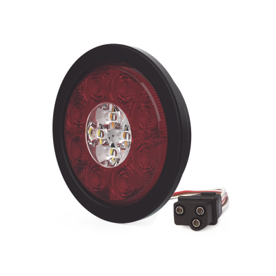 Plafón Circular de 5.4" Para Camiones de Transporte, 16 LED Ultra Brillantes, Color Rojo/Claro/Ambar — ECCO · SKU ED3040AW