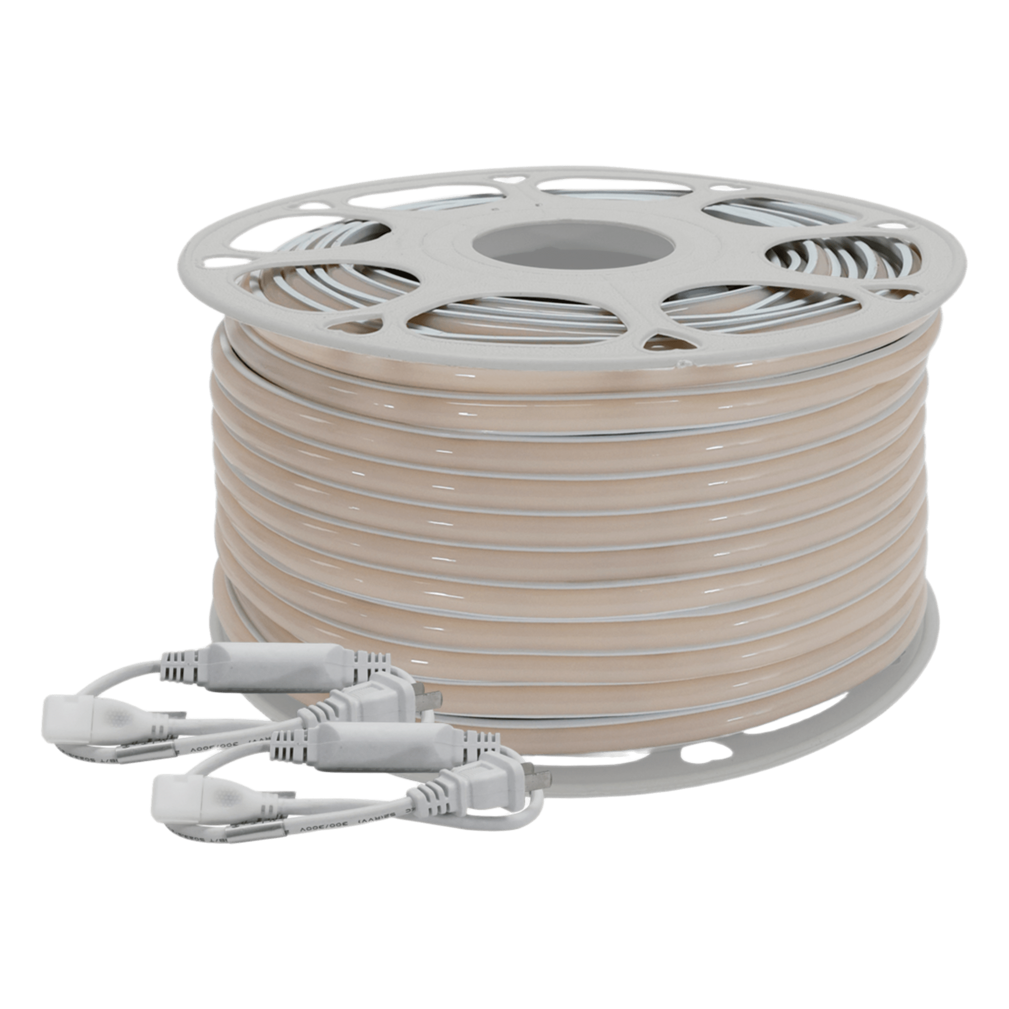 Manguera LED Luminosa Blanca de Resina Transparente y Flexible / Para uso Interior o Exterior / Carrete de 50 m/ 110V CA  4.2 A/ 500 W Potencia / T.C.C. 6500 K. — JWJ · SKU JLML-2835-08