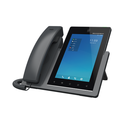 Teléfono IP Android 11, 16 líneas SIP con 16 cuentas, pantalla táctil 7", puertos Gigabit, Wi-Fi, Bluetooth, PoE, codec Opus, IPV4/IPV6 con gestión en la nube GDMS