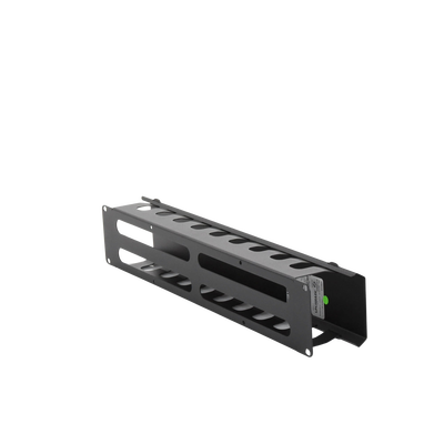 Organizador de Cables Horizontal de 2U para Rack de 19" con Cubierta Metálica