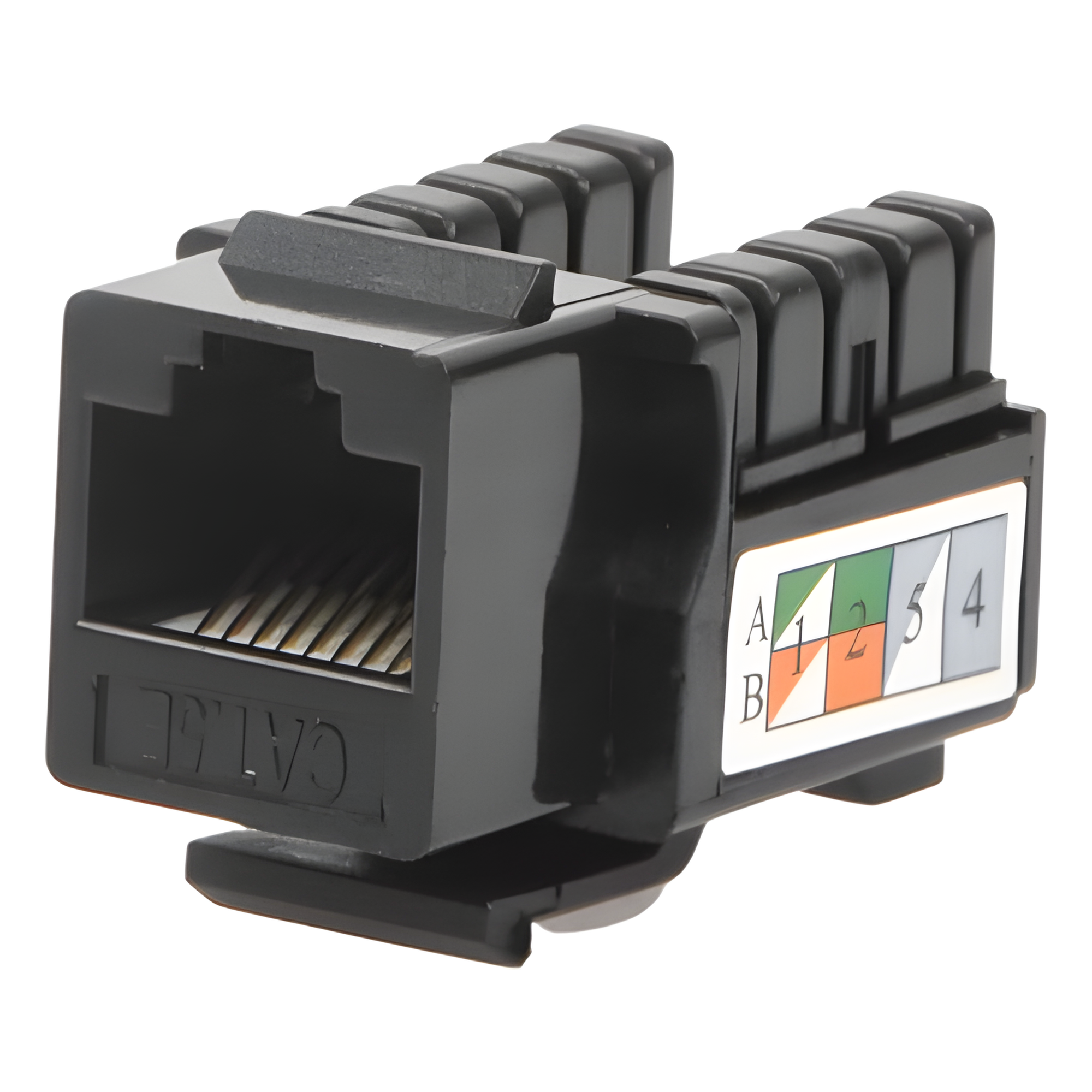 Módulo Jack Keystone / Cat5e / Terminación 110 / RJ45 / Sin Blindaje / Negro