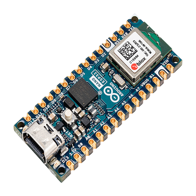 Placa Desarrollo Arduino Nano ESP32 / Microcontrolador ESP32-S3 Dual-Core 240 MHz / Wi-Fi 4 802.11 b/g/n + Bluetooth LE 5.0 / 16 MB Flash Externa + 8 MB PSRAM / Compatibilidad Arduino Cloud + MicroPython / USB-C + Conectividad IoT — ARDUINO LLC · SKU ABX-00092