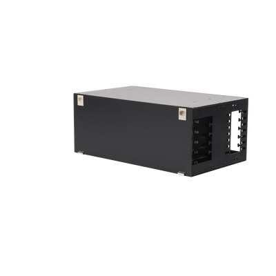 Distribuidor de Fibra Óptica con Bandejas Deslizables, Vacío, 19 Pulgadas, Acepta 72 Adaptadores LC Duplex o LC Simplex o 72 SC Simplex, 4U