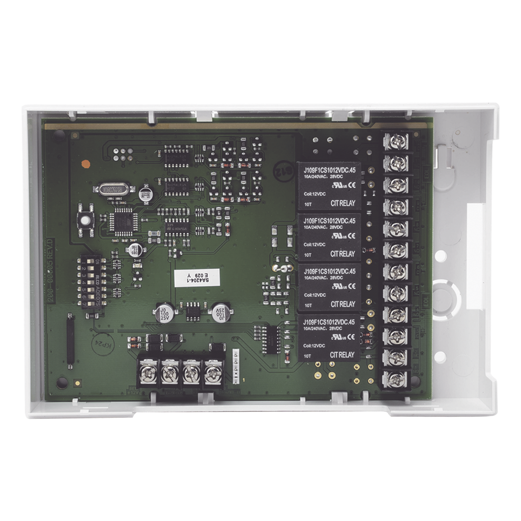 Módulo de expansión de 4 relevadores tipo C para paneles con conexión vía bus de teclado supervisado — HONEYWELL HOME RESIDEO · SKU 4204