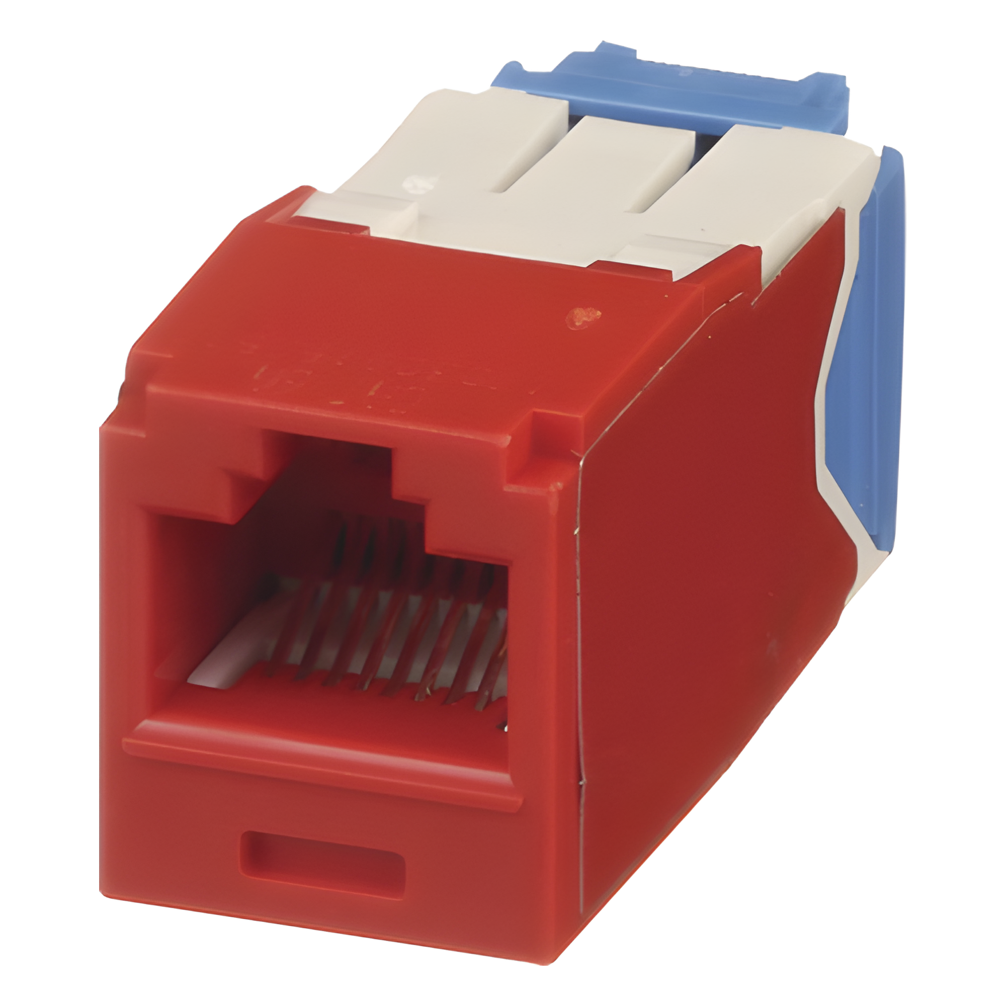 Conector Jack RJ45 Estilo TG, Mini-Com, Categoría 6A, de 8 Posiciones y 8 Cables, Color Rojo — PANDUIT · SKU CJ6X88TGRD